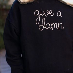 Lingua Franca "give a damn" Sweatshirt